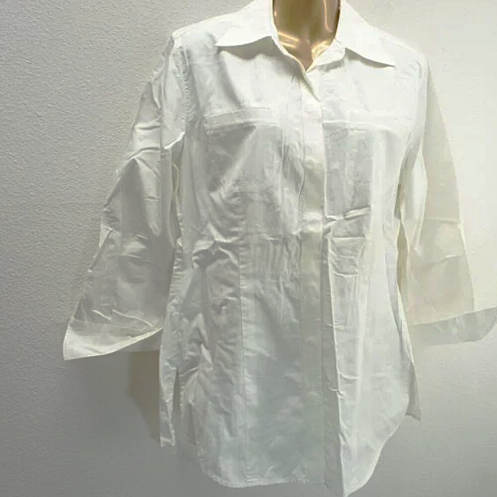 Cabi white style 352 tunic blouse size M